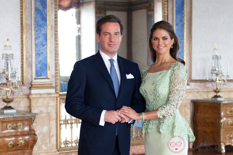 La princesa Magdalena de Suecia posa junto a su marido, Chris O'Neill