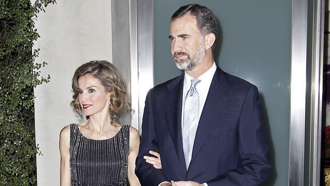 Los príncipes durante la recepción ofrecida en su honor por el embajador de EEUU en España, James Costos, en Beverly Hills.