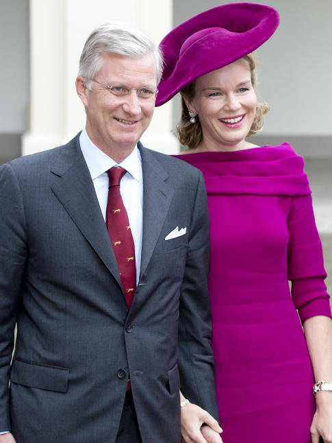 Los reyes Felipe y Matilde de Bélgica.