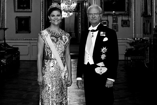 El rey Carlos Gustavo y su hija, la princesa Victoria.