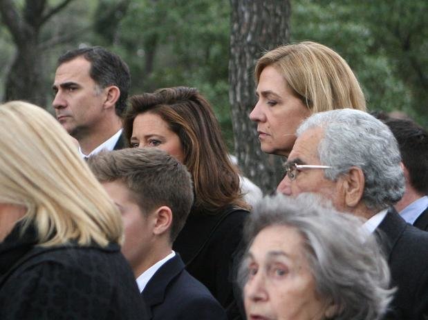 Don Felipe y la infanta Cristina en el homenaje a Pablo de Grecia.