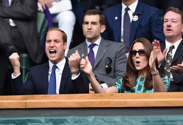 Los duques de Cambridge, en la final de Wimbledon 2014.