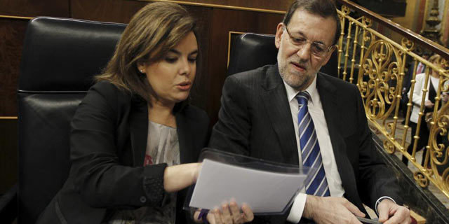 Mariano Rajoy y Soraya Sáenz de Santamaría. 
