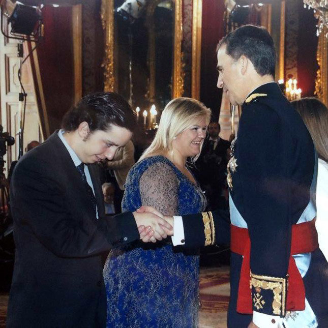 Francisco Nicolás y Catalina Hoffmann en la proclamación de Felipe VI. 