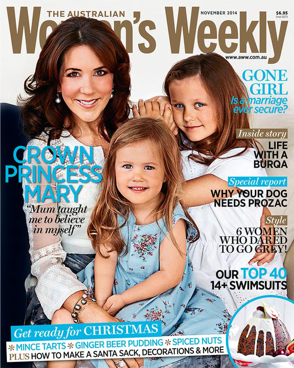 La princesa Mary de Dinamarca y sus hijas Isabel y Josefina, en la revista Australian Women´s Weekly.