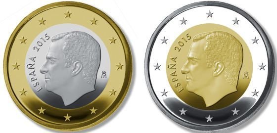 Monedas con la imagen de Felipe VI.