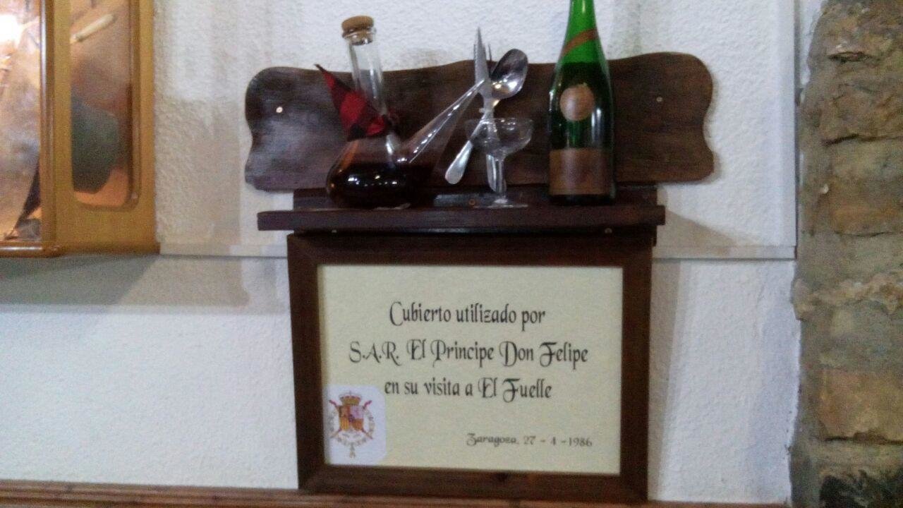 Cubiertos usados por Felipe VI en el restaurante El Fuelle.