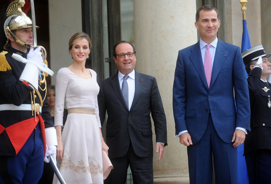 Los reyes Felipe y Letizia, en París.