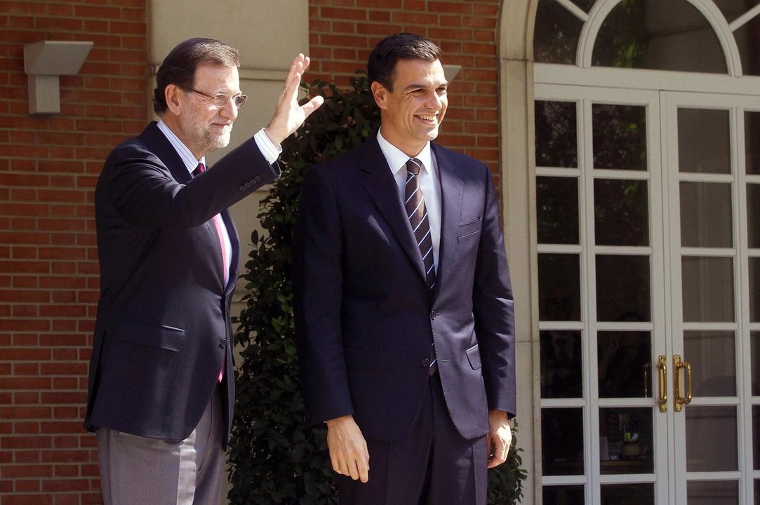 Mariano Rajoy y Pedro Sánchez, en el Palacio de la Moncloa.