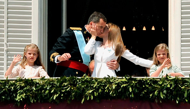 La Familia Real el día de la proclamación de Felipe VI. 