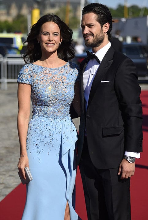 La princesa Sofía de Suecia acompañada de su marido, Carlos. 