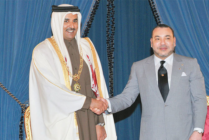 El emir de Qatar y el rey de Marruecos.