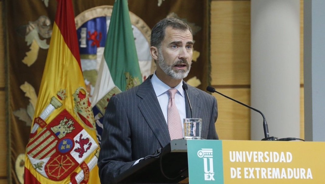 Felipe VI inaugura el curso universitario en Cáceres