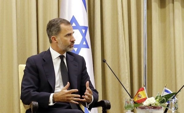 Felipe VI, en una visita a Israel.