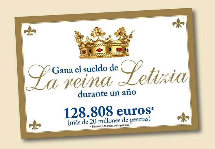 Promoción de la revista Pronto con el sueldo de la reina Letizia.