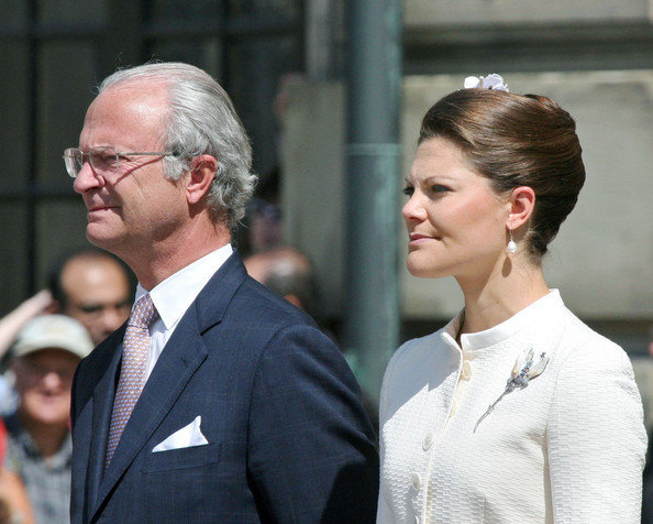 El rey Carlos Gustavo de Suecia y la princesa Victoria.