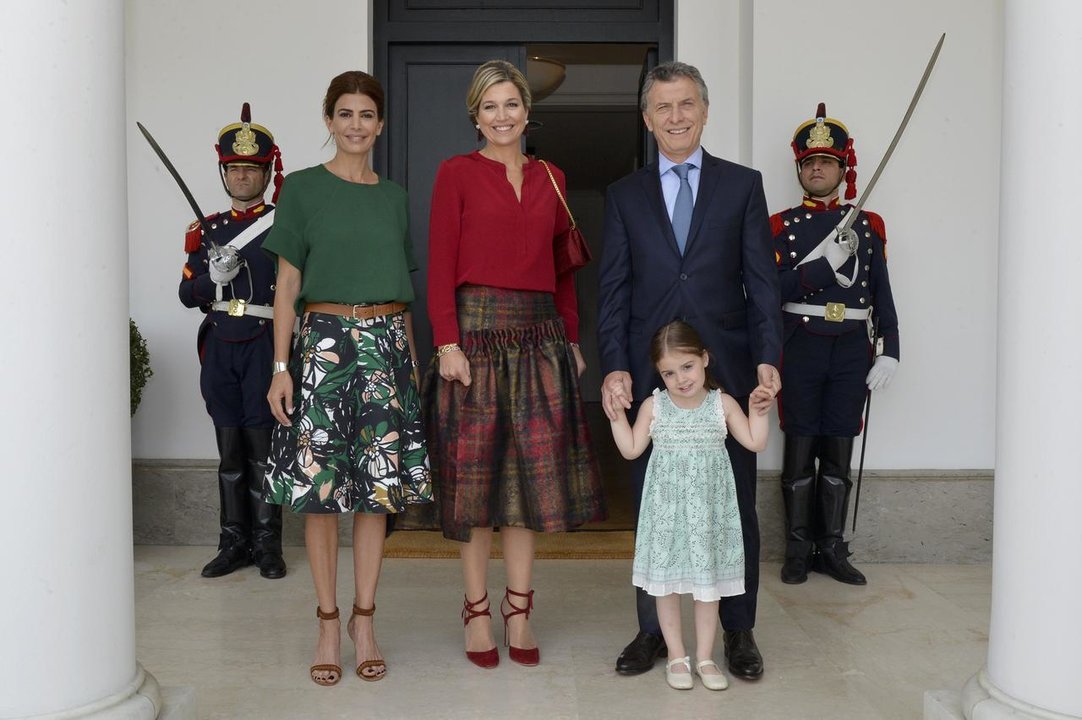 Máxima de Holanda, en una visita que hizo a Mauricio Macri en Argentina.
