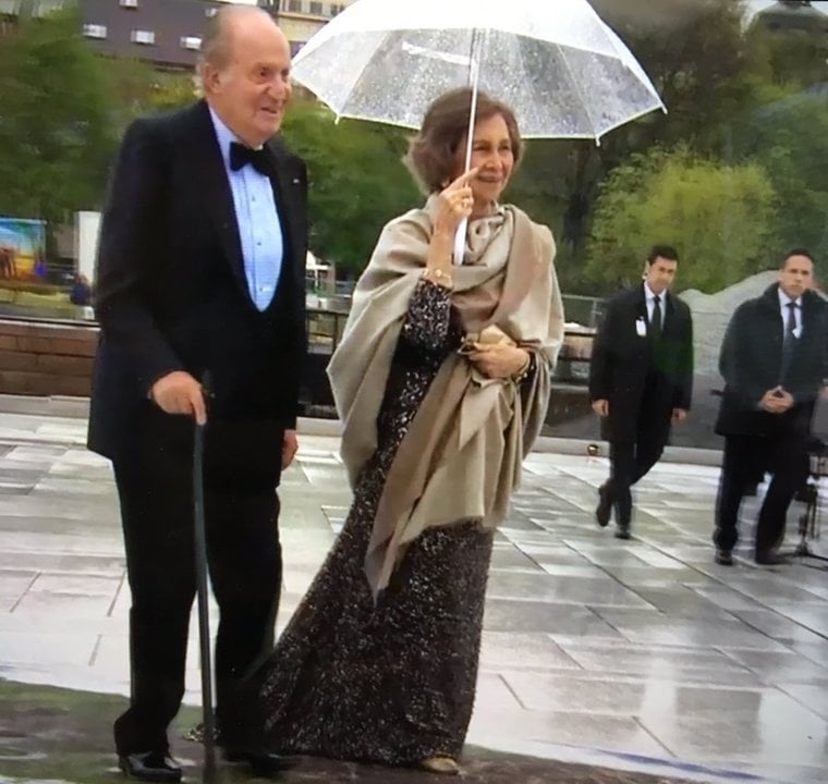 Los reyes Juan Carlos y Sofía en Oslo.