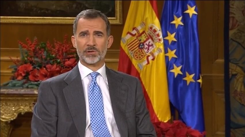 Felipe VI se dirige a los españoles en la Nochebuena de 2017.