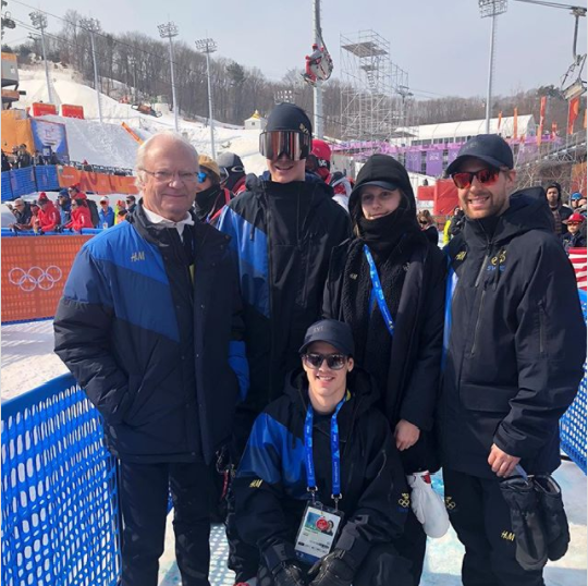 El rey de Suecia, Carlos Gustavo, en los JJOO de Invierno en Pyeongchang