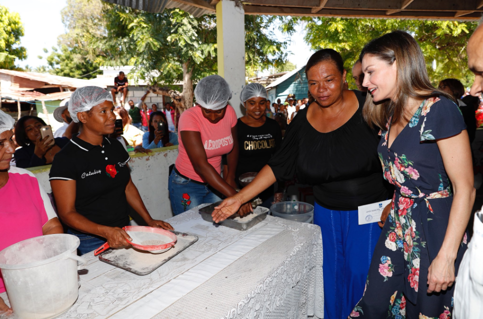 La reina Letizia en su viaje de cooperación a la República Dominicana