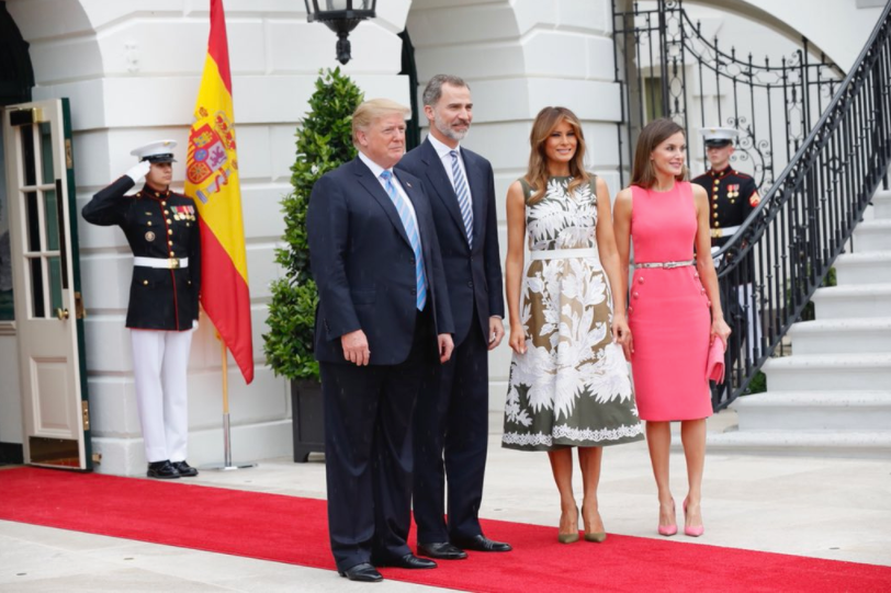 Los reyes con Trump y Melania en la Casa Blanca
