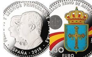 La primera moneda de la princesa de Asturias por los 1.300 años del Principado.