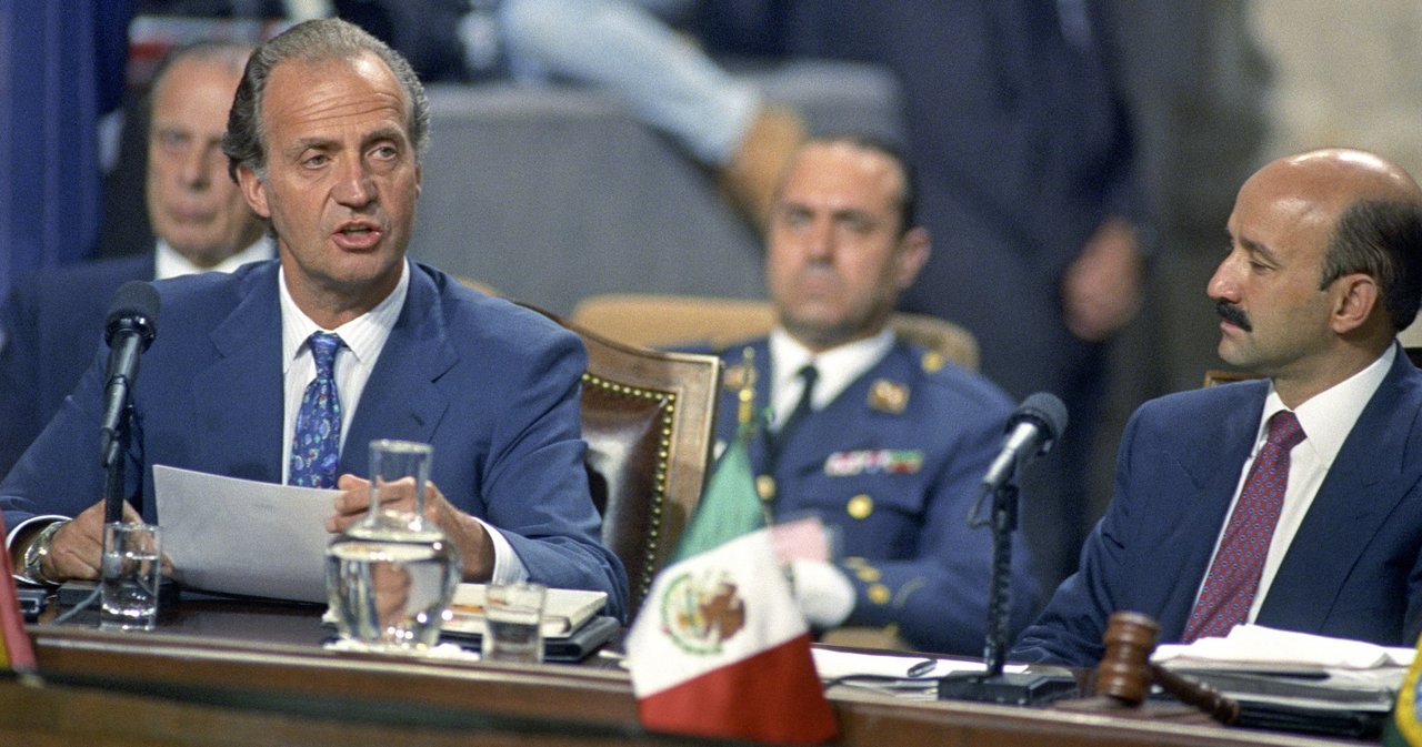 Juan Carlos I durante una de sus visitas a México.