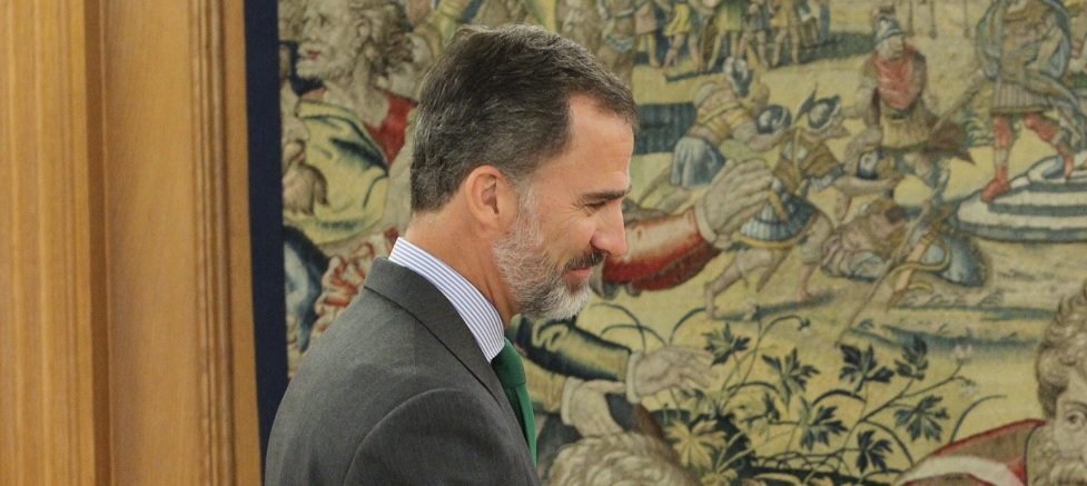 Felipe VI, en una audiencia en el Palacio de la Zarzuela.