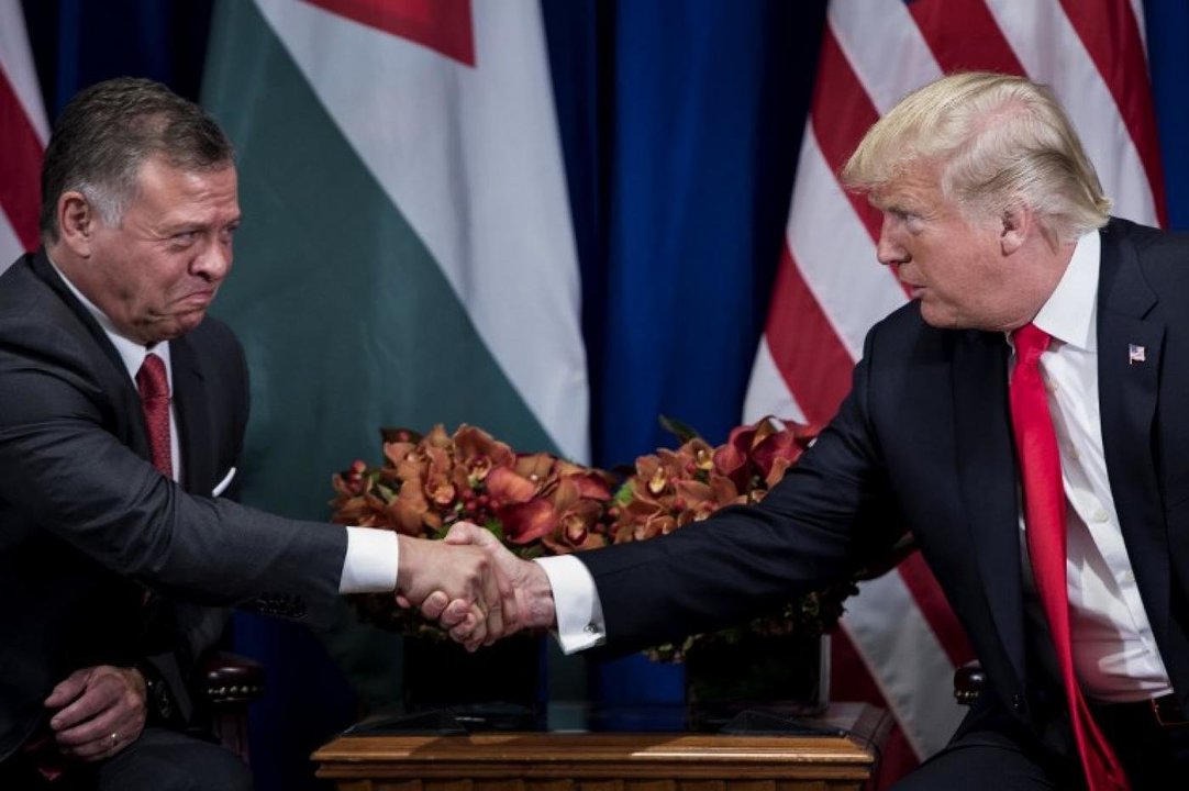 Abdalá II de Jordania y Donald Trump durante un encuentro en la ONU en septiembre de 2017.