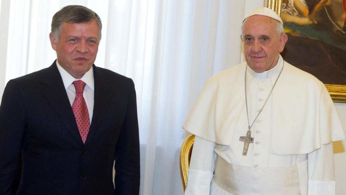 Abdalá de Jordania, con el Papa Francisco.