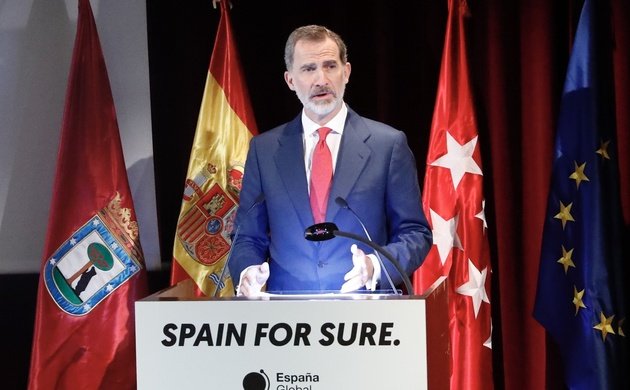 Felipe VI en su intervención en el Museo del Prado