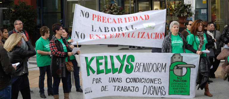 Protesta de Las Kellys en  Benidorm