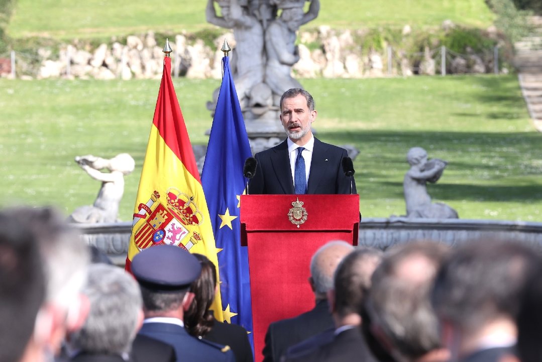 Felipe VI se dirige a los asistentes al acto en el Día Europeo por las Víctimas del Terrorismo