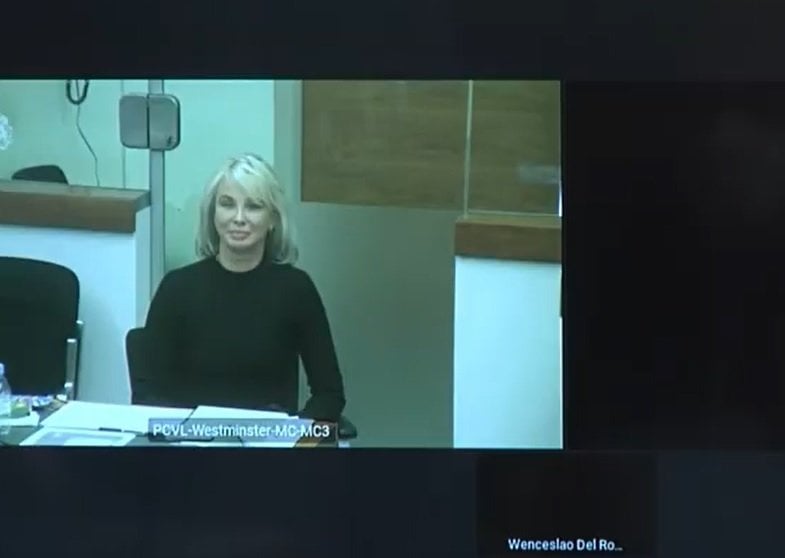 Declaración por videoconferencia de Corinna Larsen en el juicio contra el comisario jubilado y en prisión provisional José Manuel Villarejo