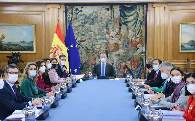 Reunión del Consejo de Seguridad Nacional con Felipe VI.
