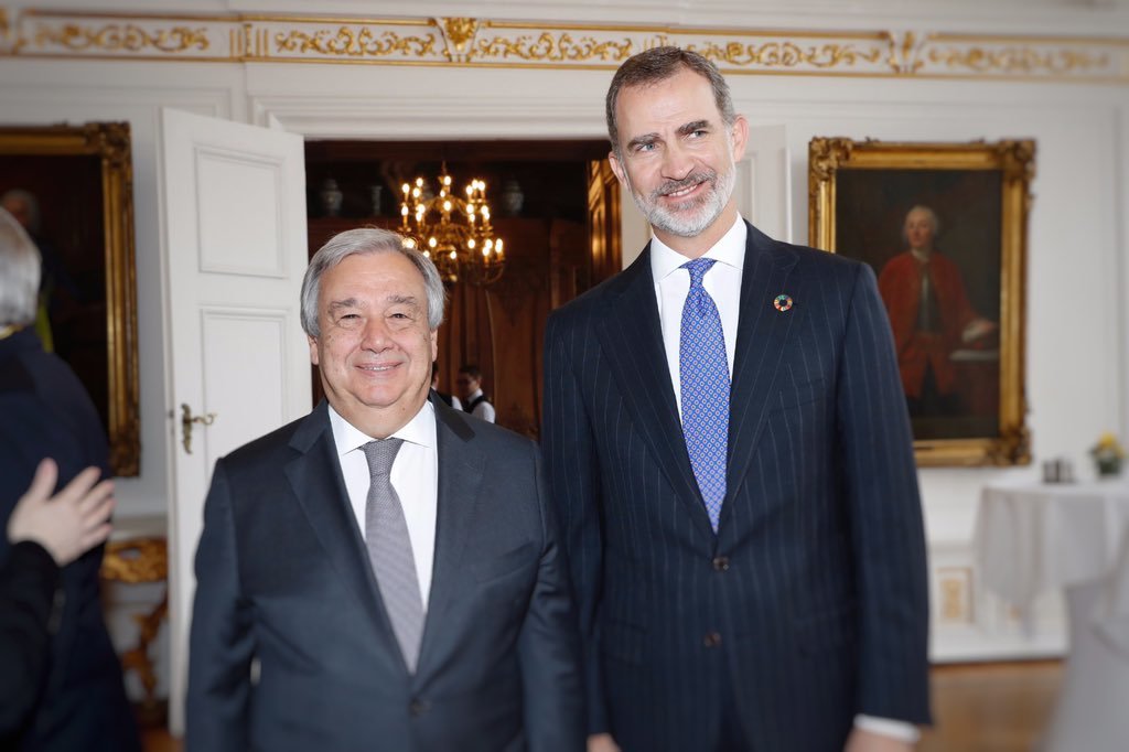 Antonio Guterres y Felipe VI en una foto de archivo 