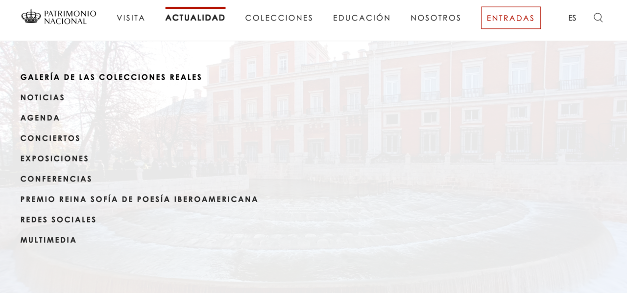 Página web de Patrimonio Nacional.