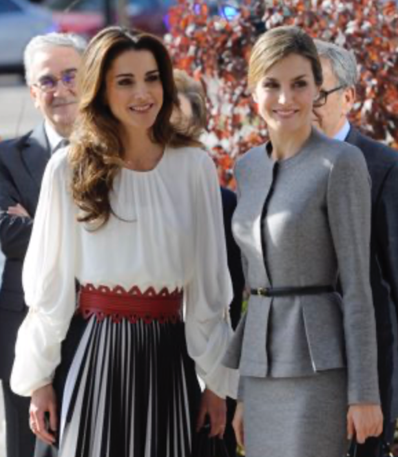 Rania de Jordania y la Reina Letizia en una foto de archivo.