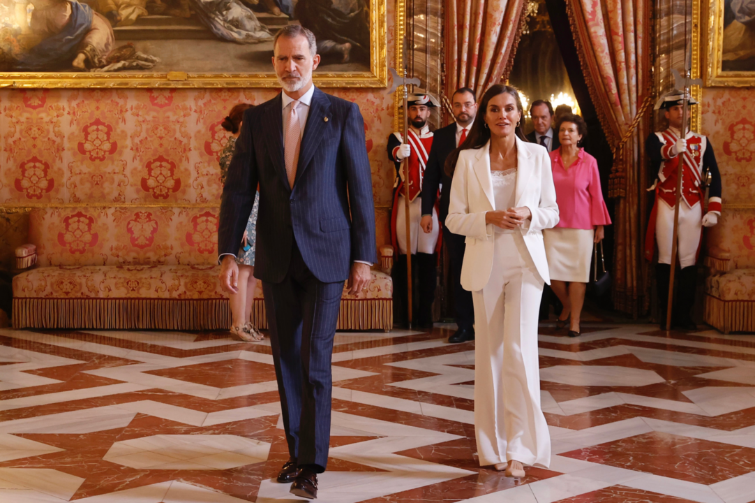 Los Reyes presiden la reunión anual con los miembros de los Patronatos de la Fundación Princesa de Asturias, celebrada en el Palacio Real de Madrid.