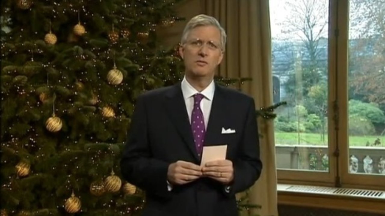 El rey Felipe de Bélgica, en el mensaje televisado de Nochebuena.