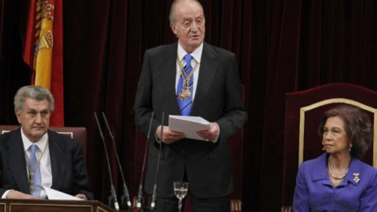 El rey juan Carlos, en el Congreso de los Diputados. 