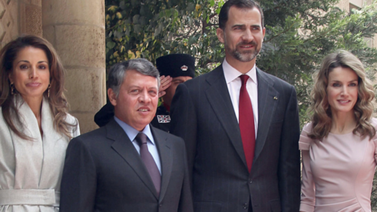 Los reyes de España junto a Abdalá y Rania de Jordania. 