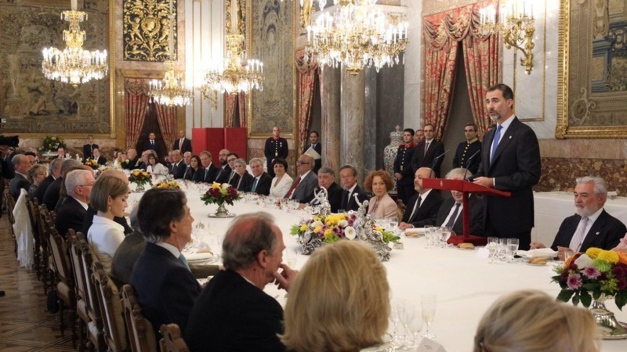 Almuerzo ofrecido en el Palacio Real con motivo del Premio Cervantes.