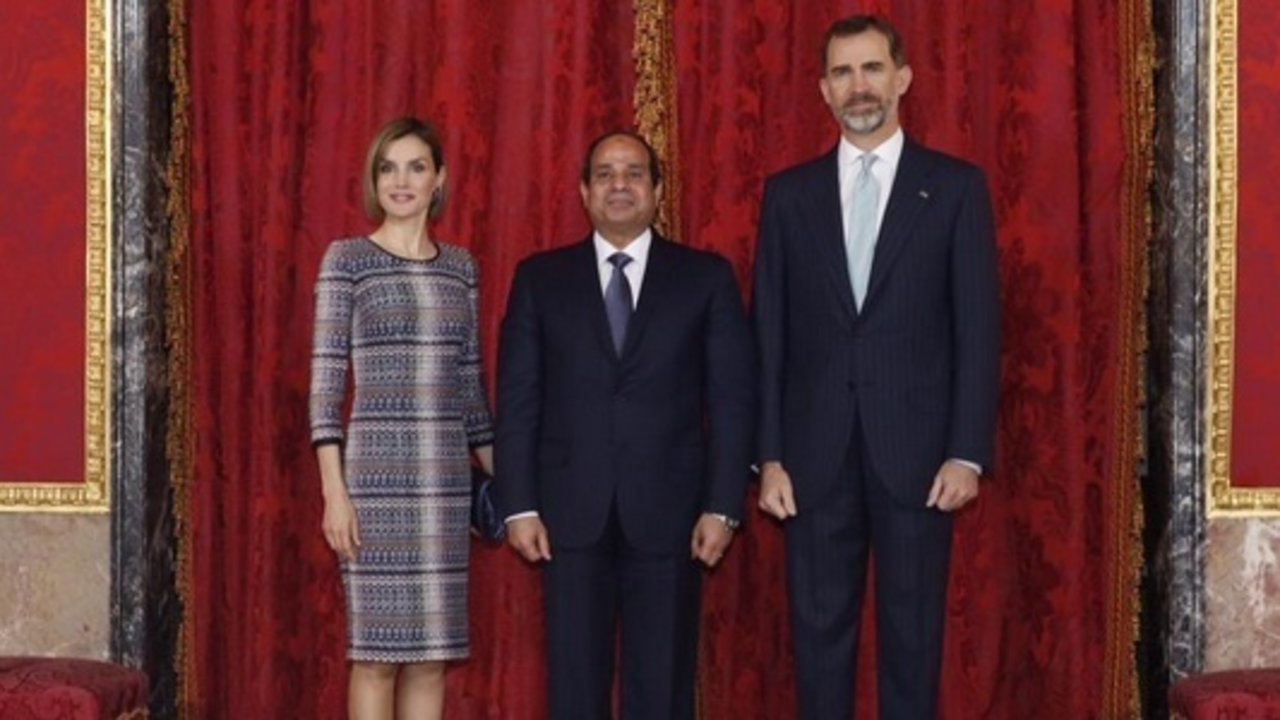 Los reyes y el presidente de Egipto, Abdel Fattah Al-Sisi.