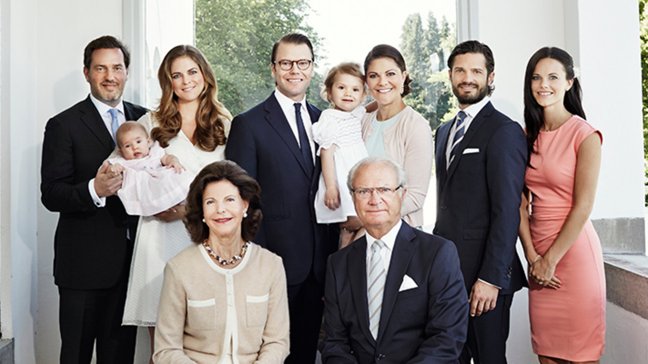 La familia real de Suecia.