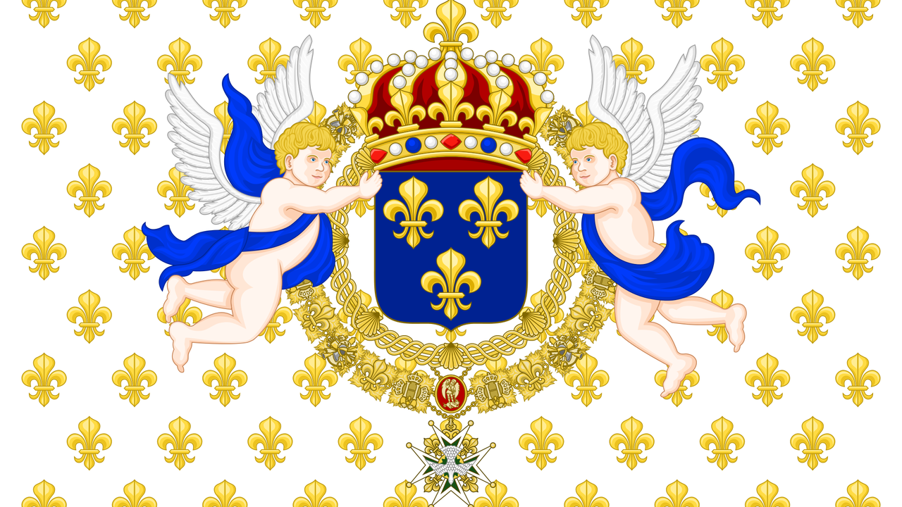 La bandera monárquica francesa.
