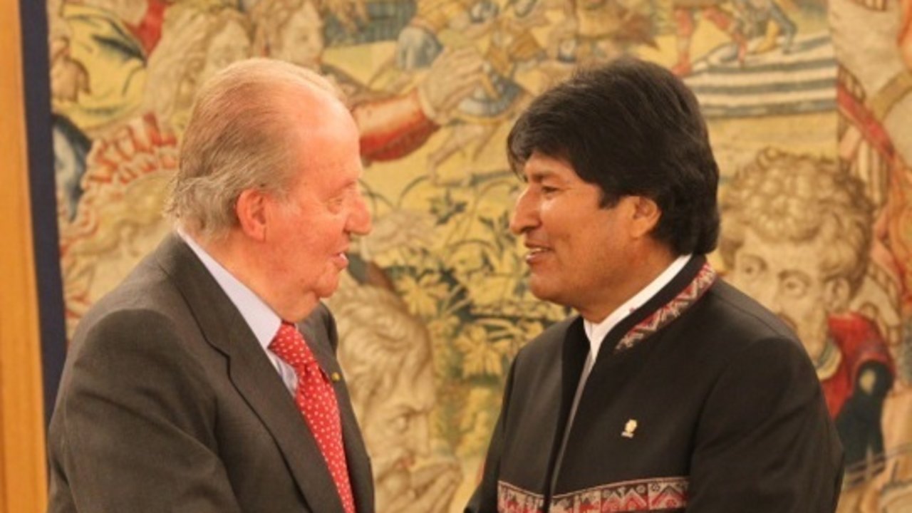 Evo Morales y Juan Carlos I.