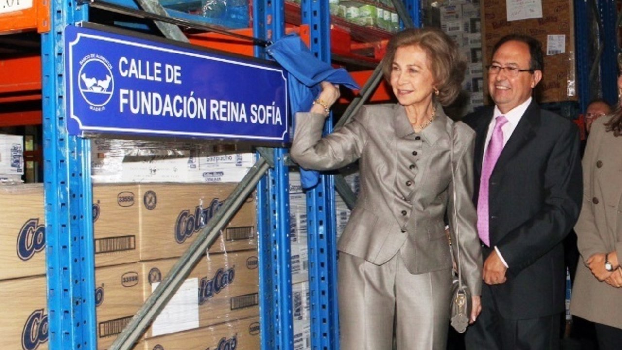 La reina Sofía, en un acto de su fundación.