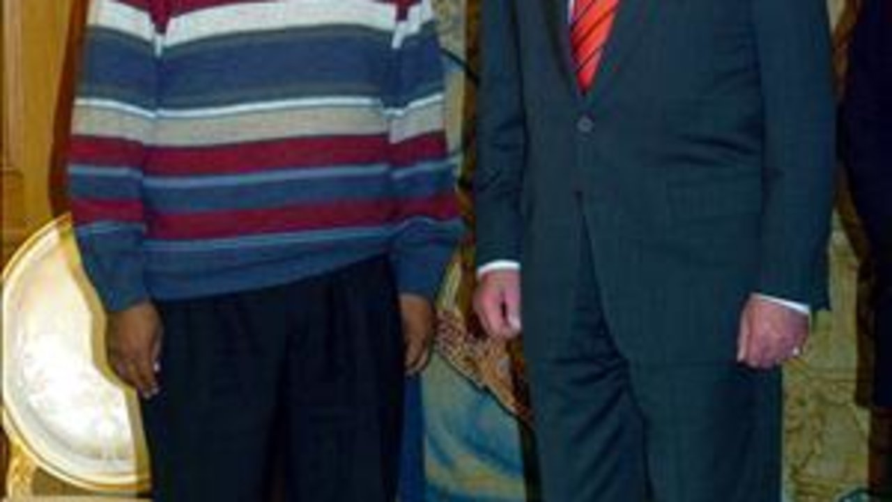 Evo Morales, con el rey Juan Carlos.